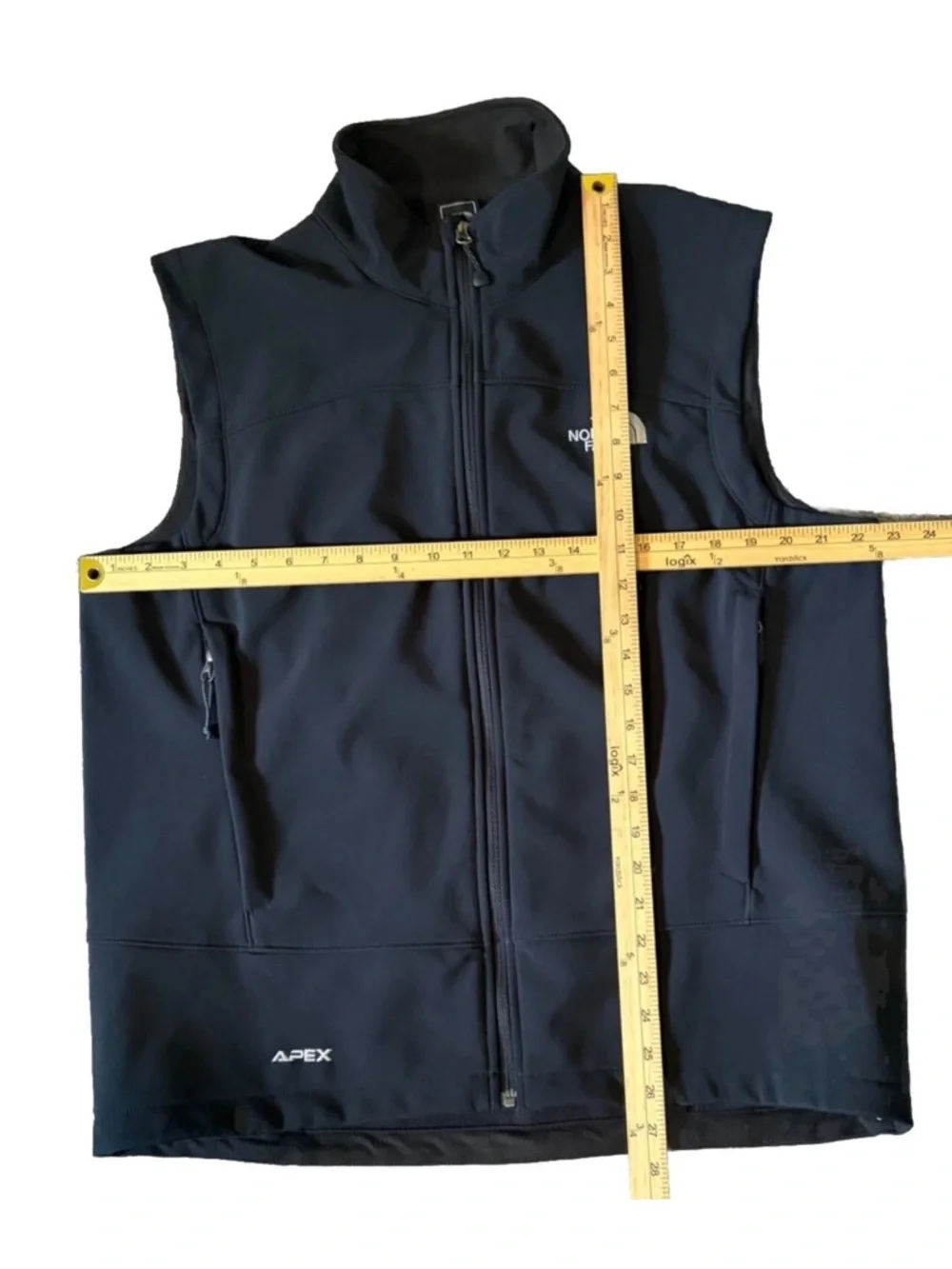 North Face Apex Black Vest Soft Shell Size Large
